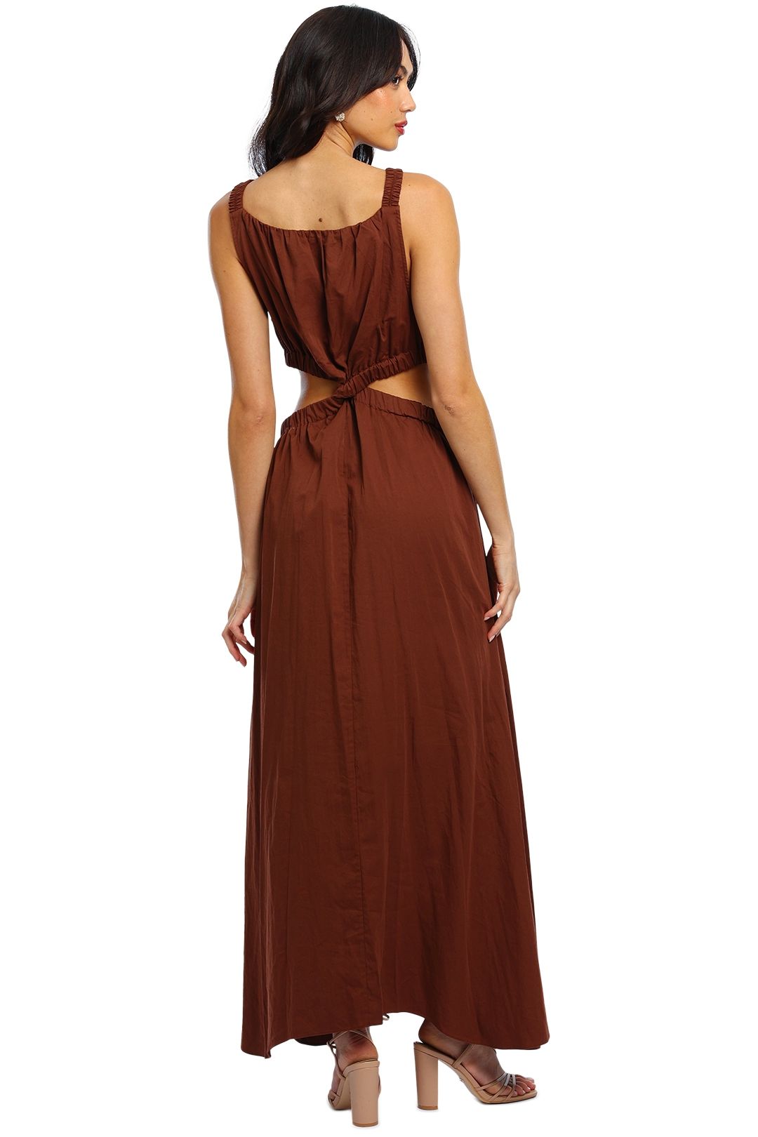 Bronx maxi clearance dress in rust