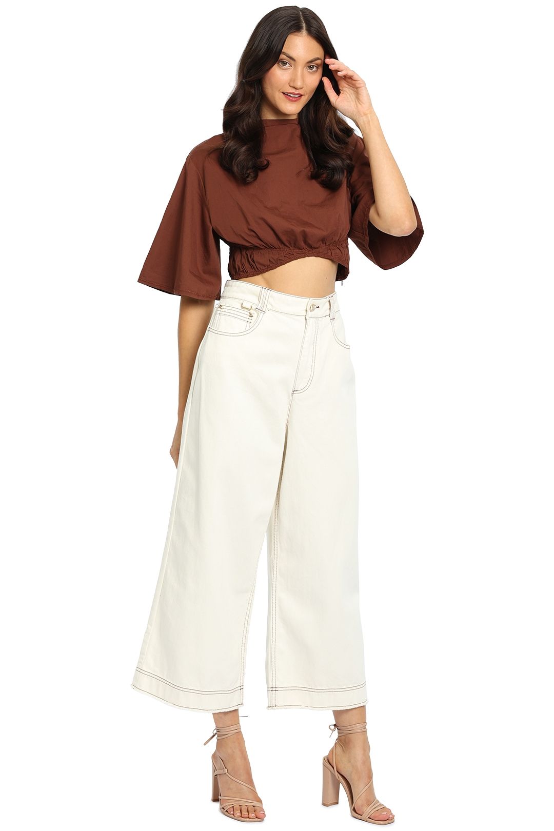 Coppola Top in Brown Camilla and Marc crop