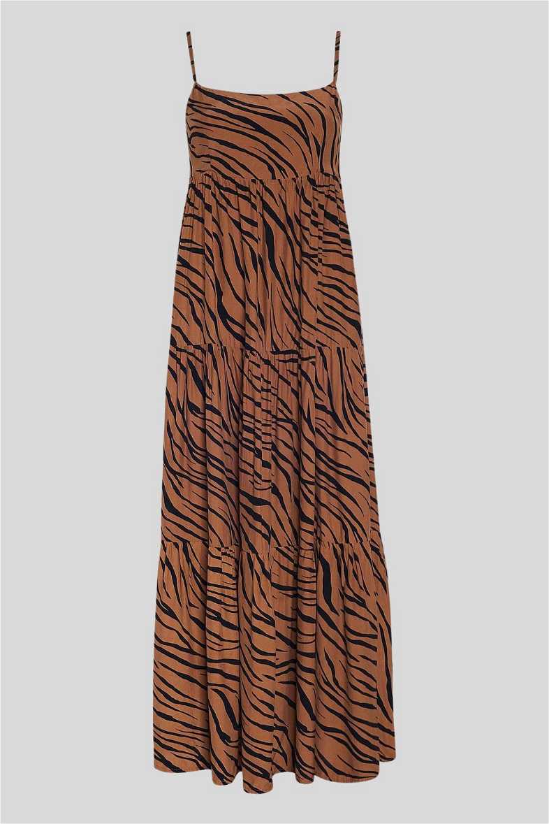 Plus Size Animal Print Smocked Tiered Dress - ONLINE EXCLUSIVE
