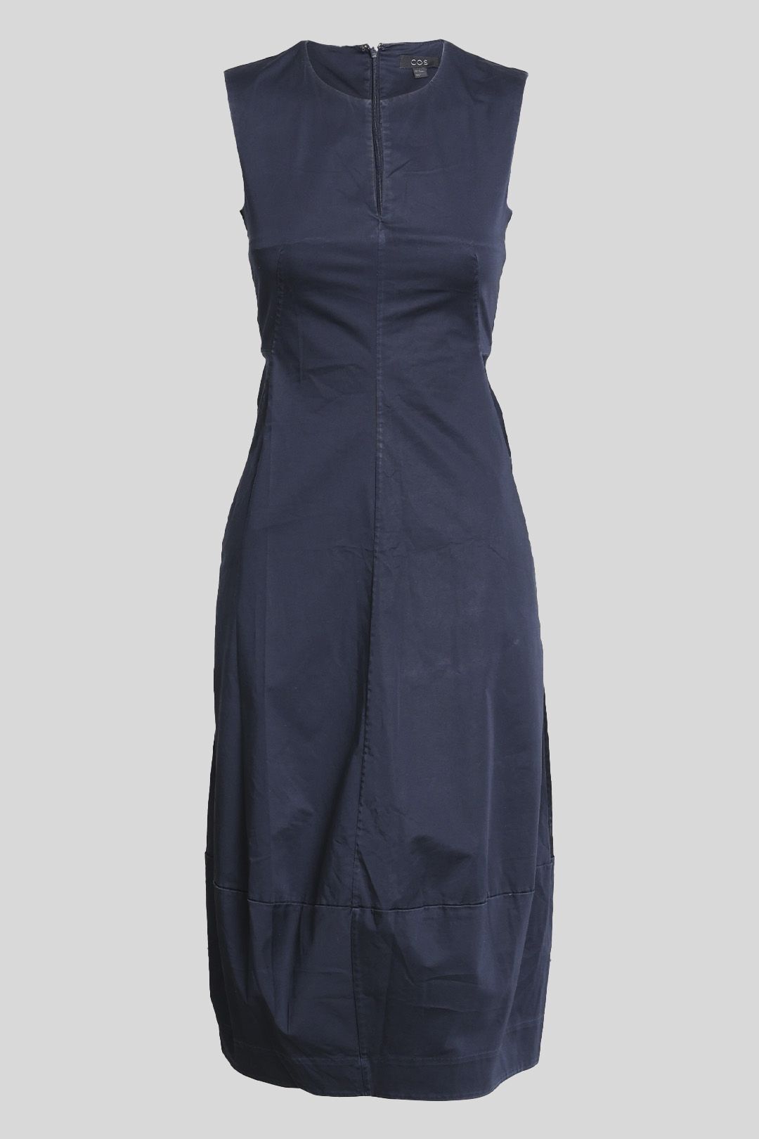 COS - Flare Navy Midi Dress