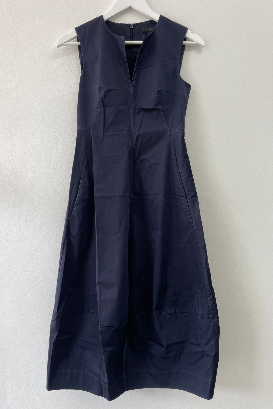 Buy Flare Navy Midi Dress COS GlamCorner