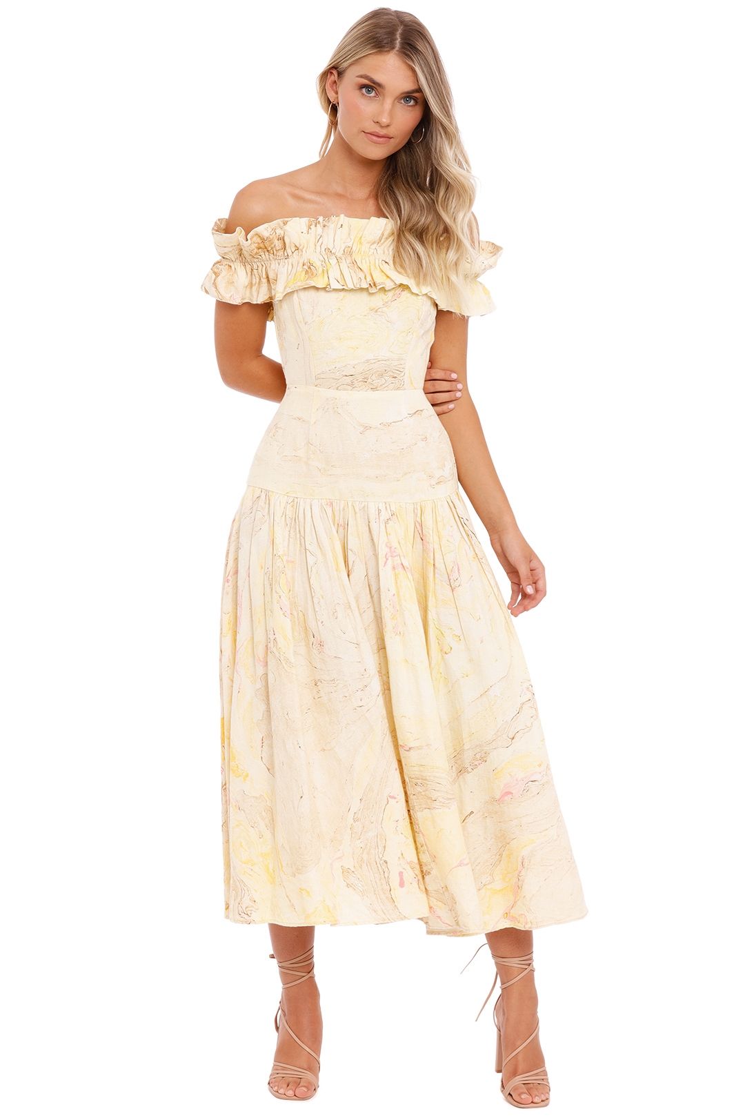 Pasduchas songbird ruffle midi hotsell