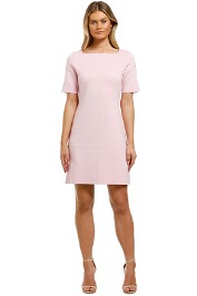 Country-Road-Compact-Knit-Short-Sleeve-Dress-Candy-Pink-Front