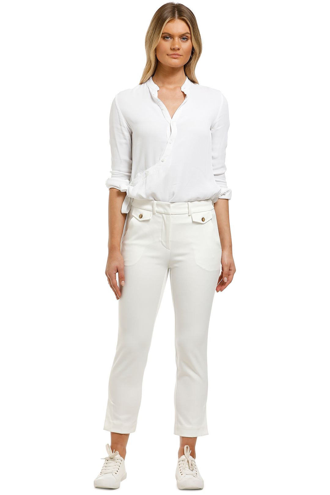 Country-Road-DBL-Cloth-Slim-Pant-Antique-White-Front