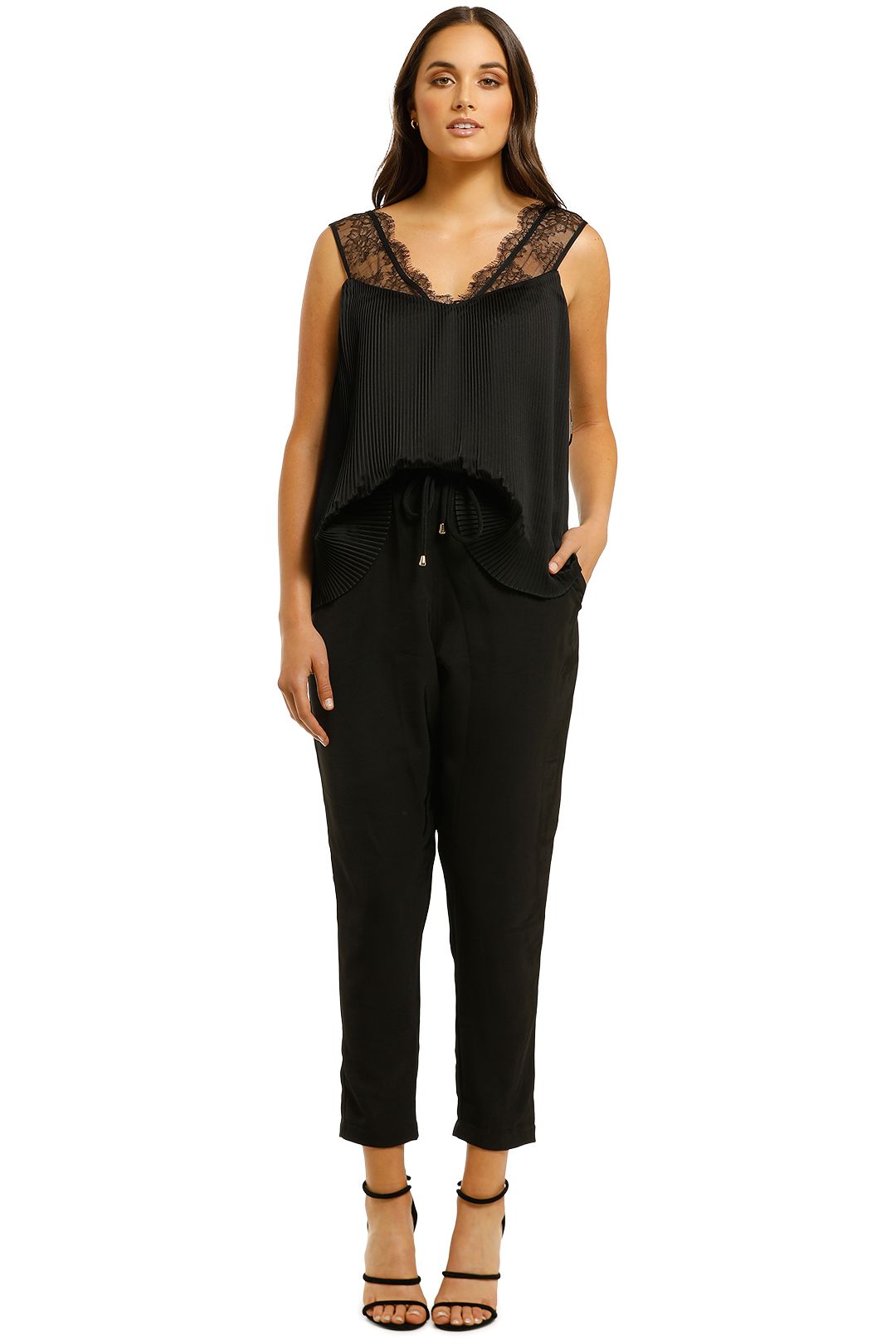 Country-Road-Lace-Cami-Black-Dress-Front