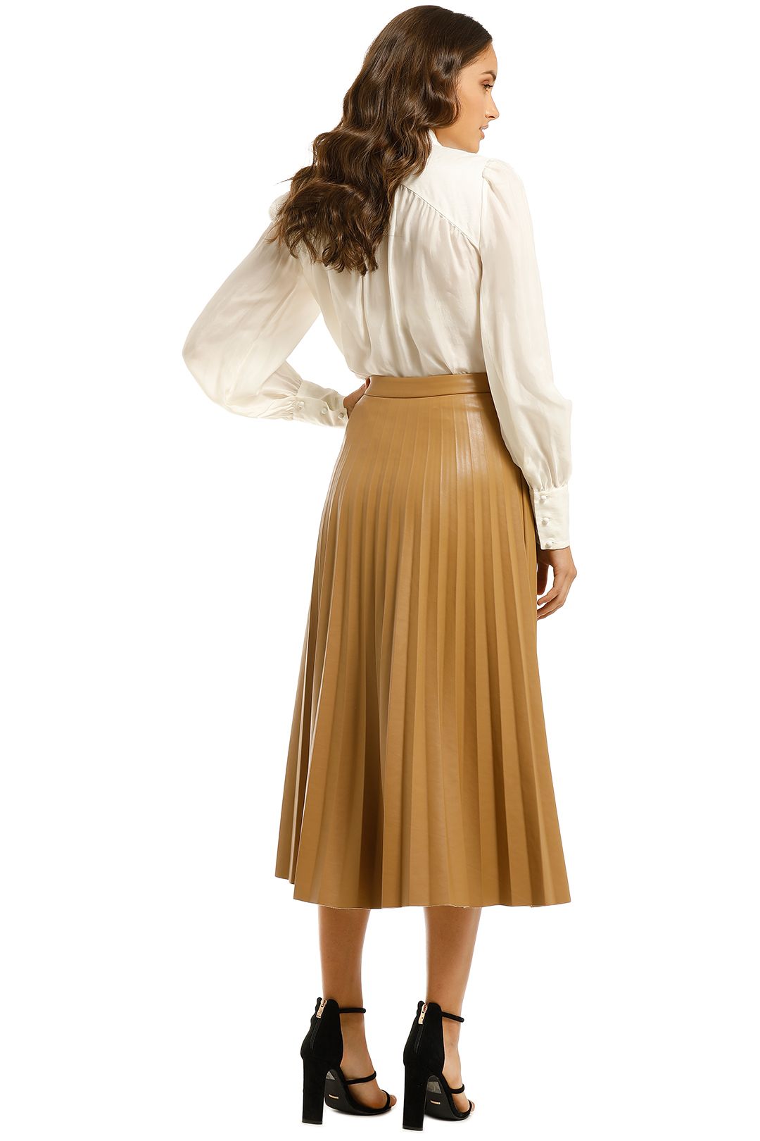 Final Sale Plus Size Faux Leather Skirt in Camel – Chic And Curvy