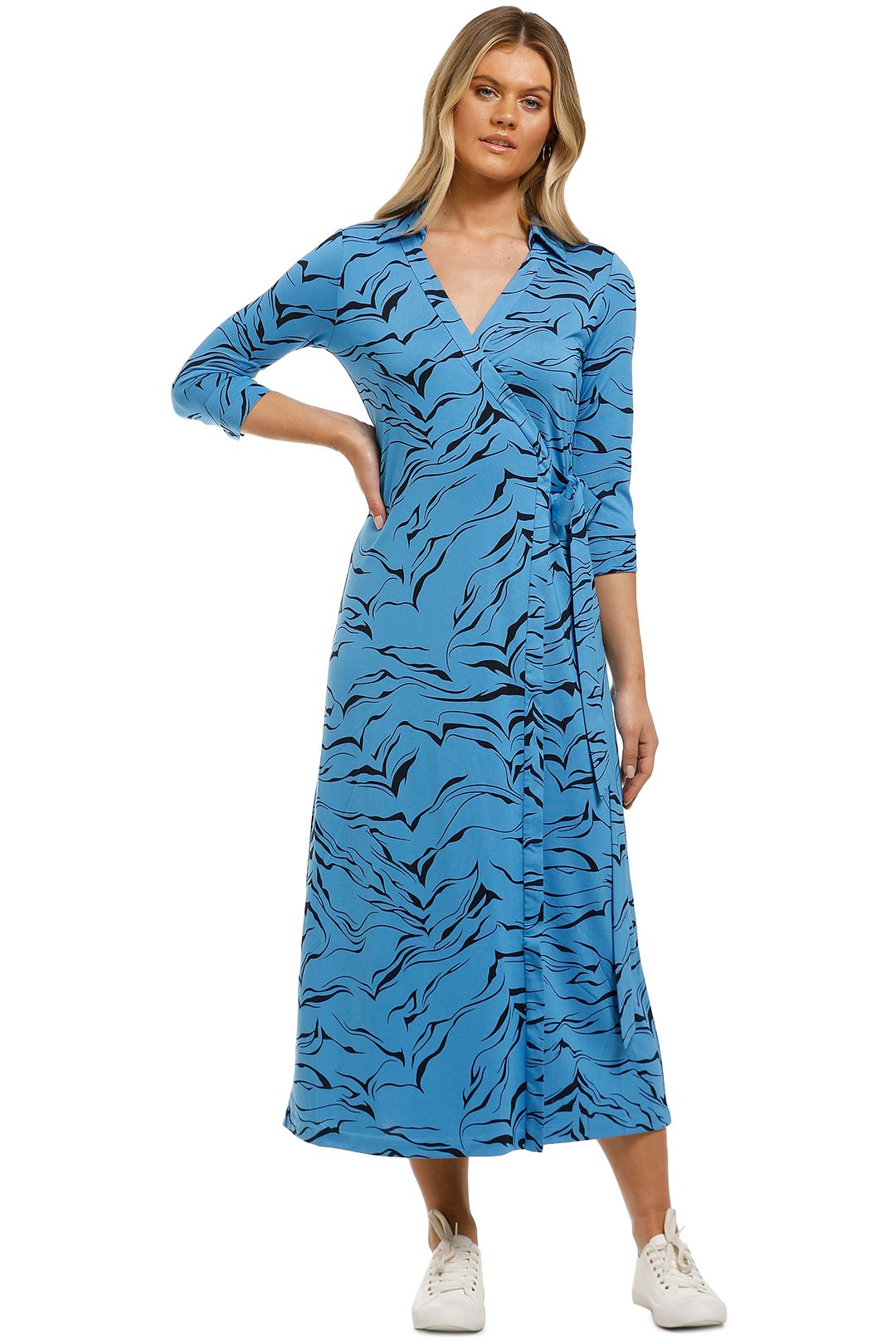 Country-Road-Print-Wrap-Jersey-Dress-Azure-Front