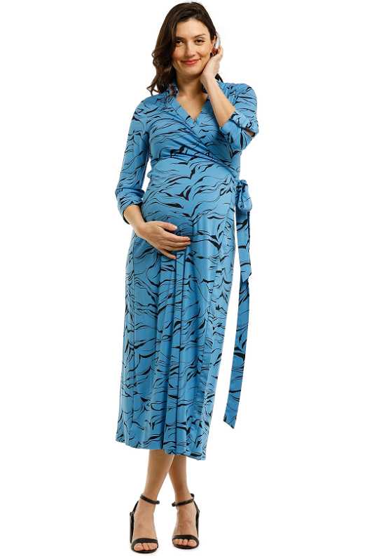 plus size dress knee length Plus Size Ruched Wrap Dress, Black main image 0