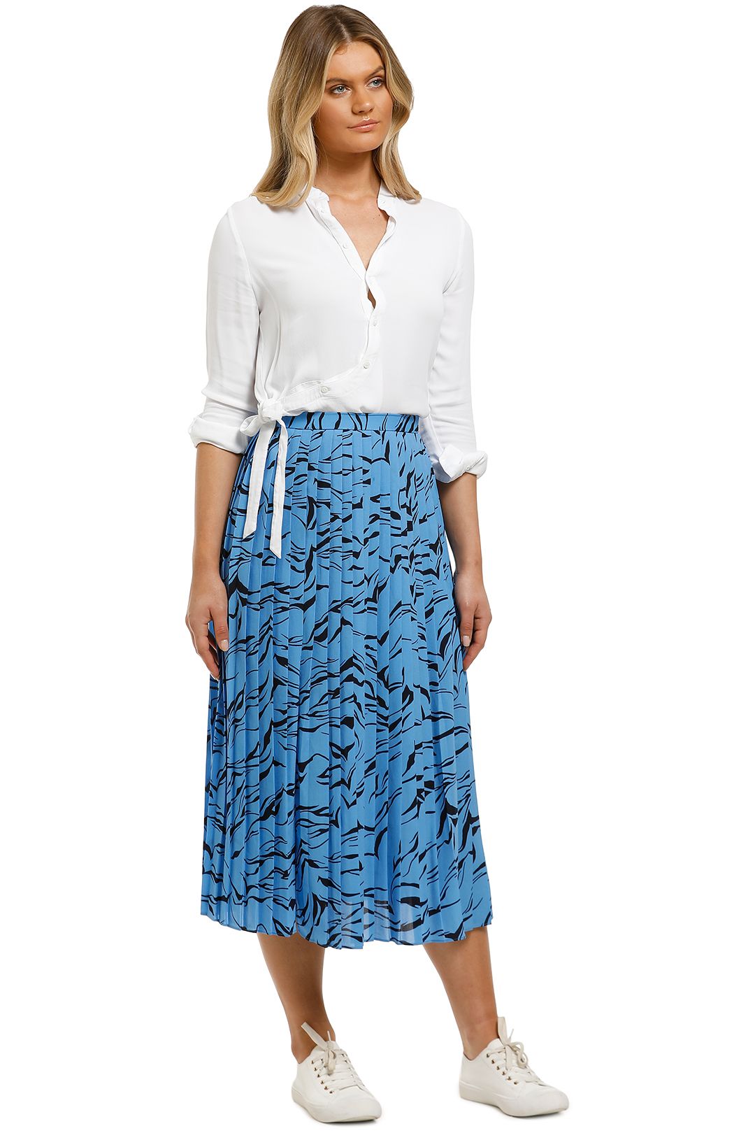 Country-Road-Printed-Pleat-Skirt-Azure-Side