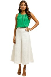 Country-Road-Textured-Midi-Skirt-Antique-White-Front