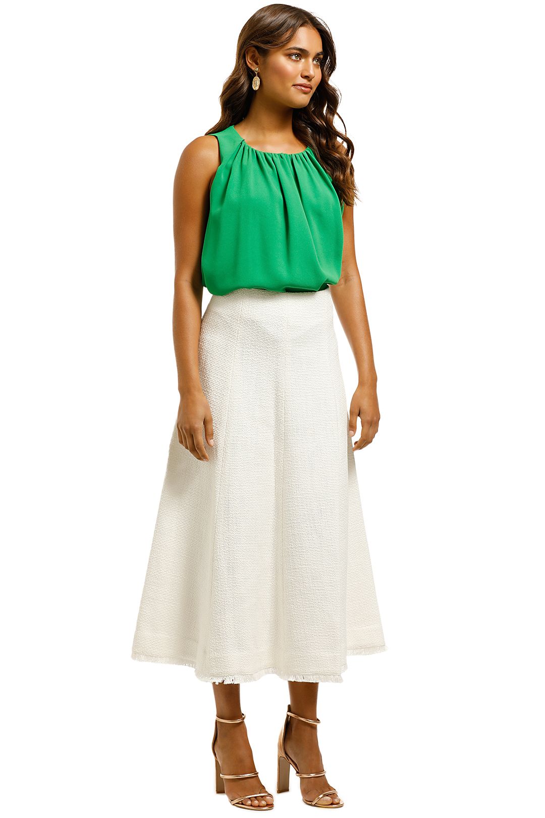 Country-Road-Textured-Midi-Skirt-Antique-White-Side