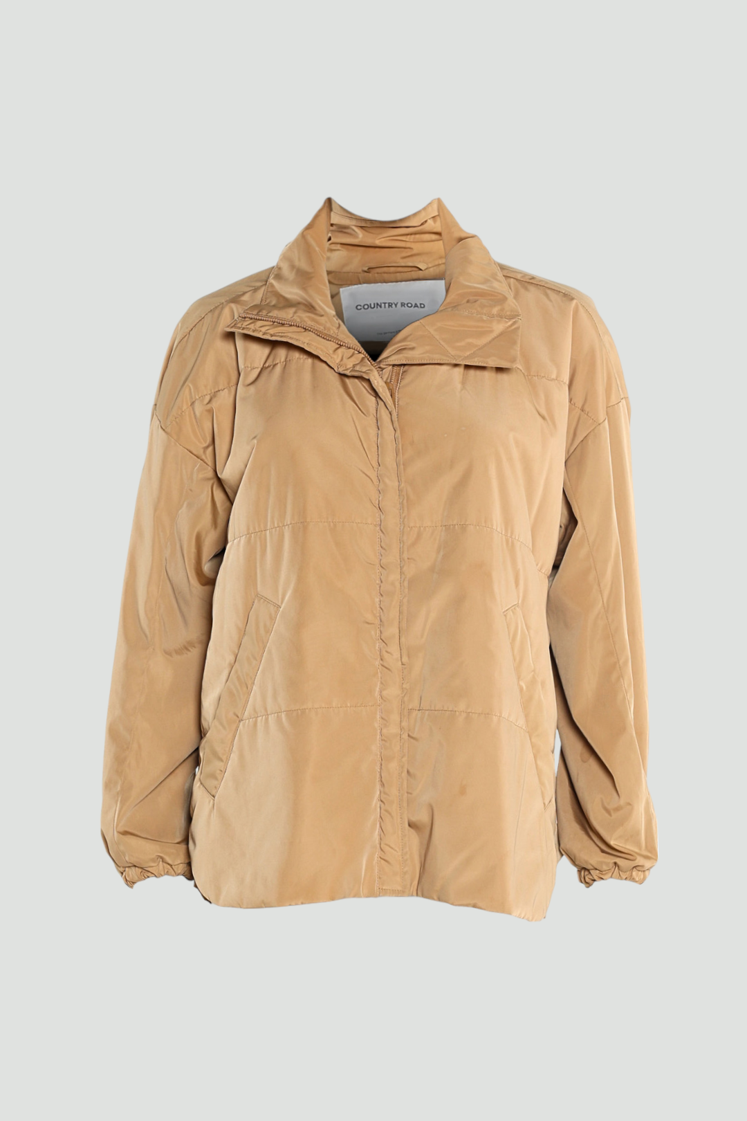 Country Road Lightweight Puffer Jacket in Brown