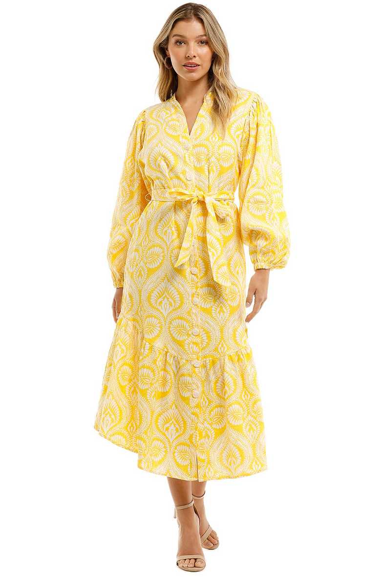 Print Maxi Dress in Marigold by Country Road for Hire | GlamCorner
