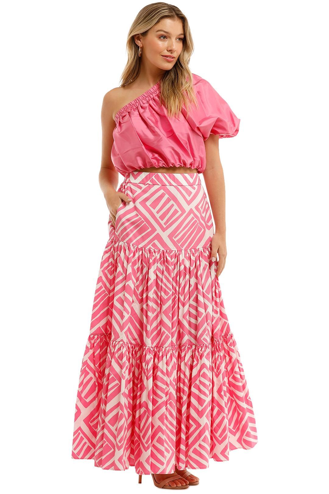 Silk One Shoulder Top by Country Road for Rent GlamCorner