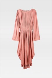 Country Road  Soft Pleated Dress in Soft Rose