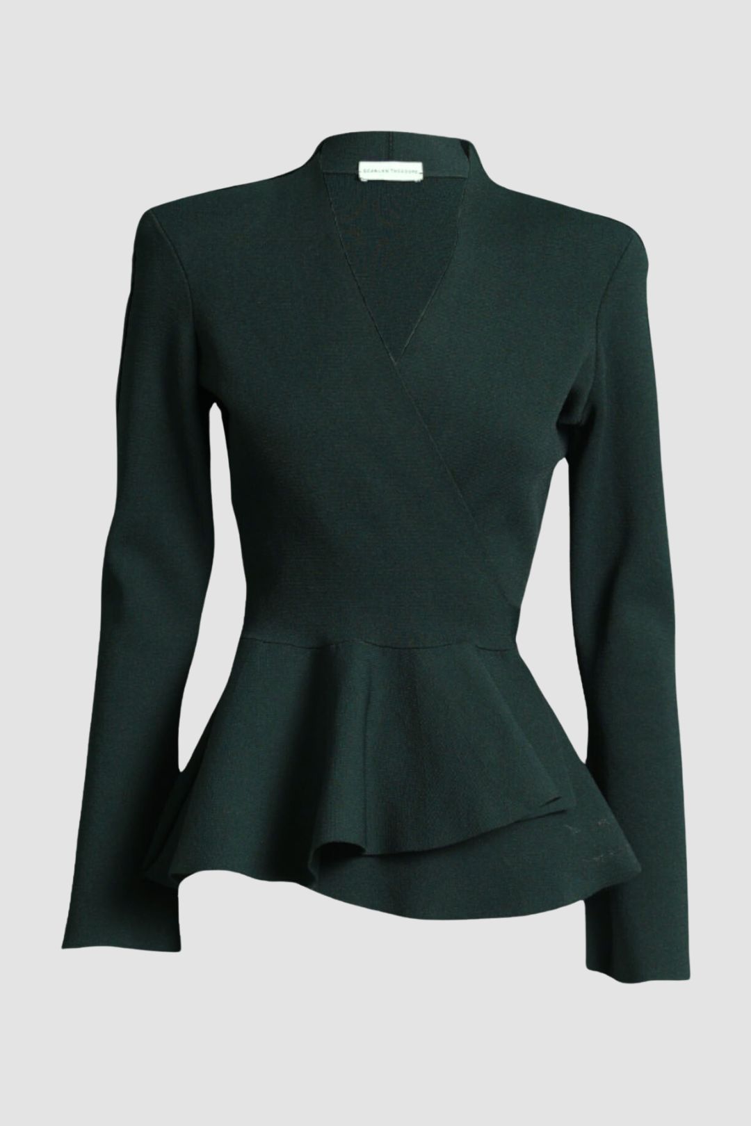 Scanlan Theodore Crepe Wrap Jacket in Forest Green