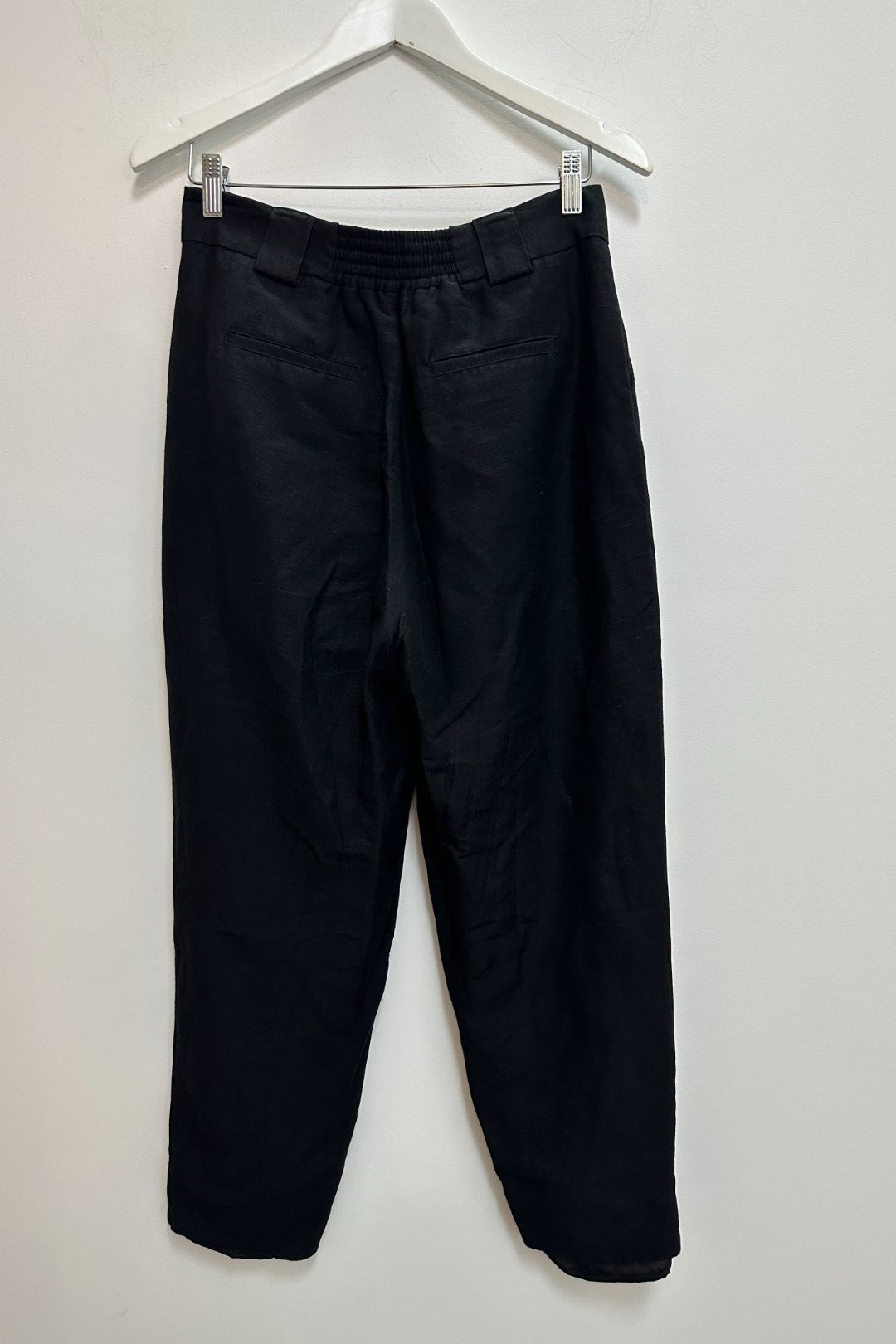AJE Cropped Black Linen Pants