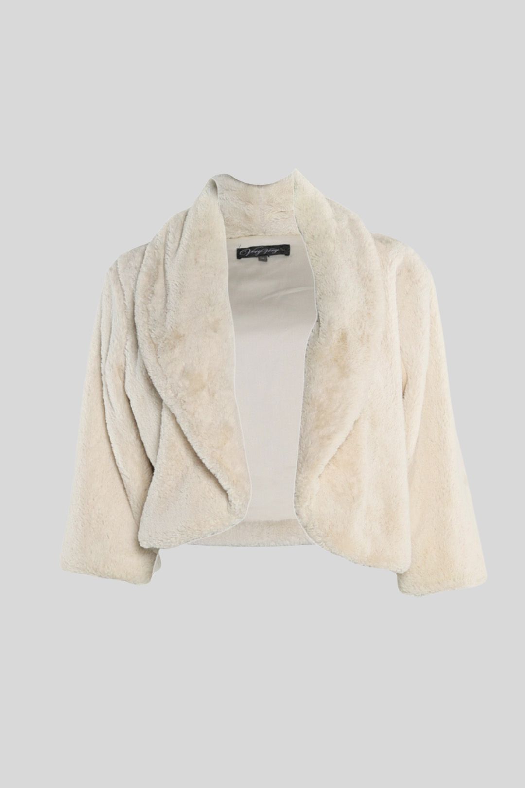 cropped fur shawl