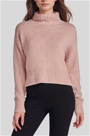 Ena Pelly Cropped Roll Neck Knit