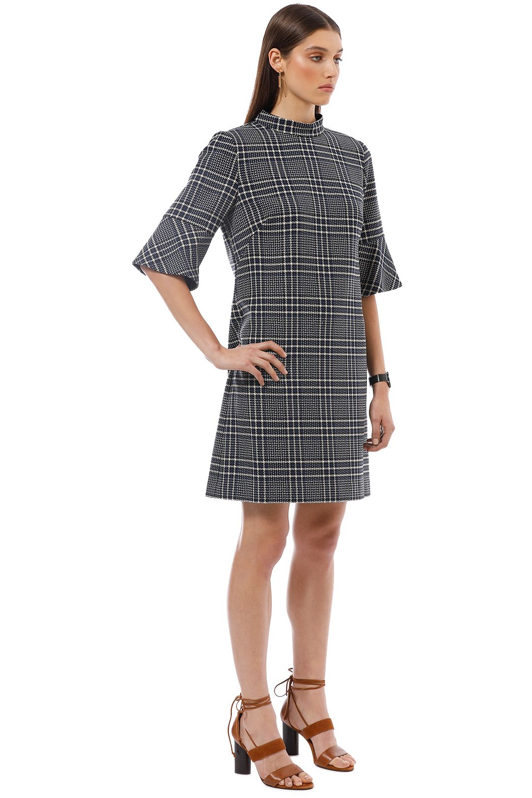 Blue Check Shift Dress by Cue for Hire GlamCorner