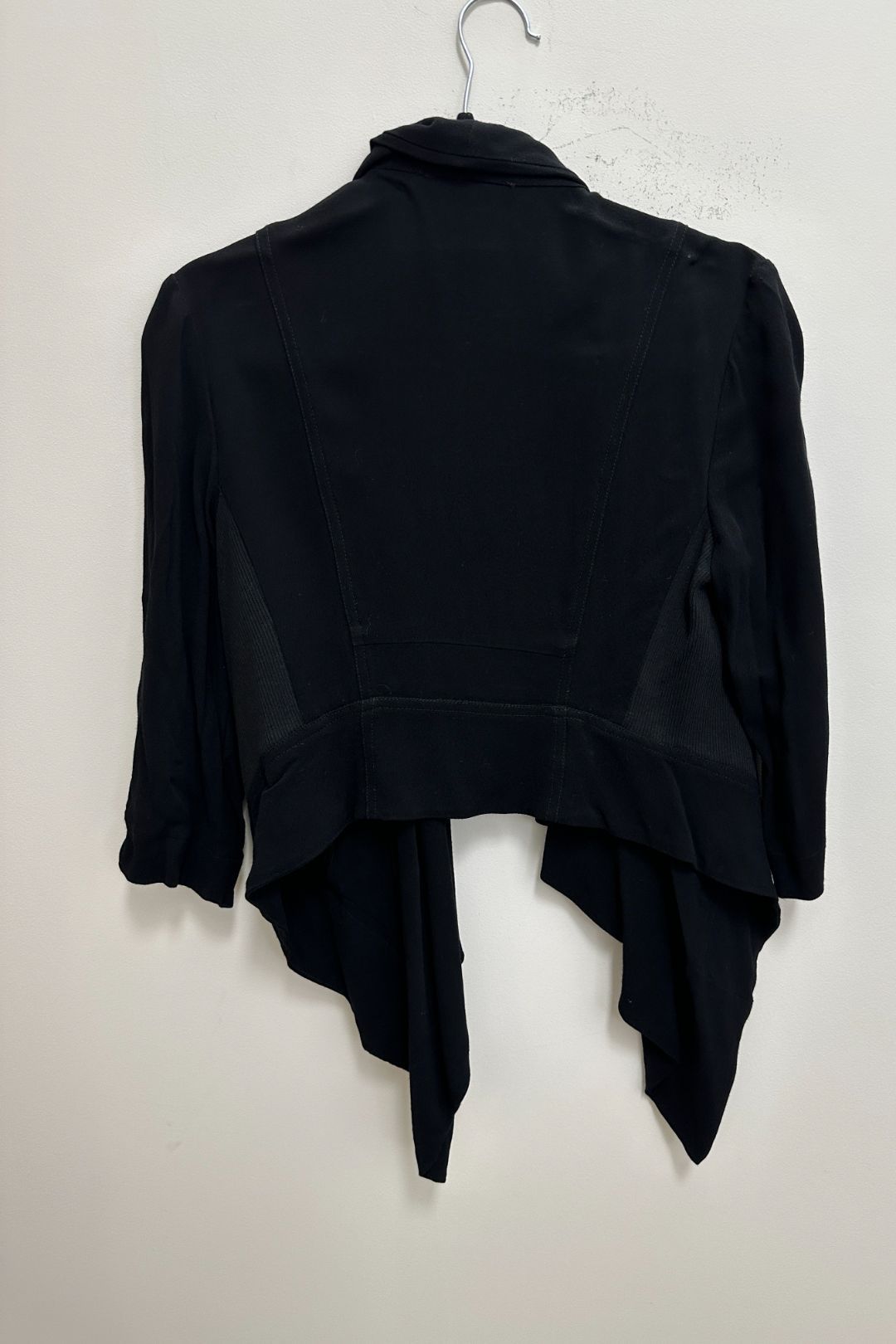 Cue - Draped Waterfall Front Jacket in Black