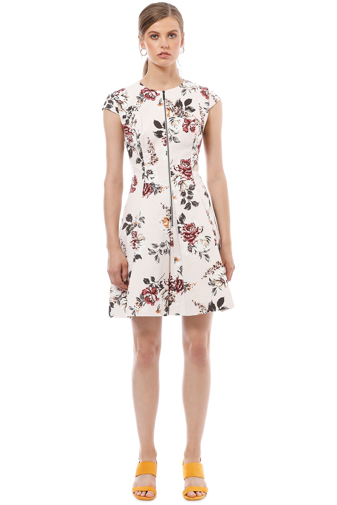 Floral Ottoman Zip Front Dress by Cue for Hire GlamCorner