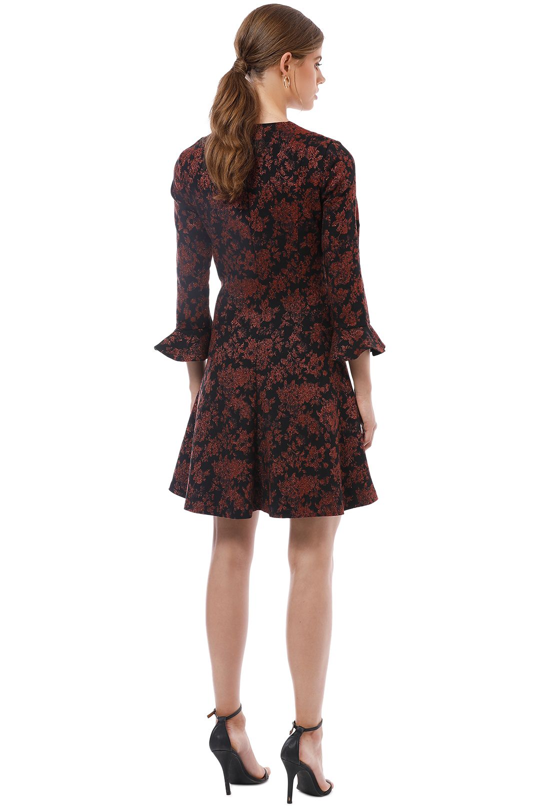 Metallic Floral Jacquard Dress by Cue for Rent