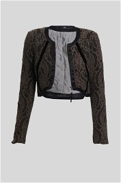 Khaki Lace Bolero Jacket
