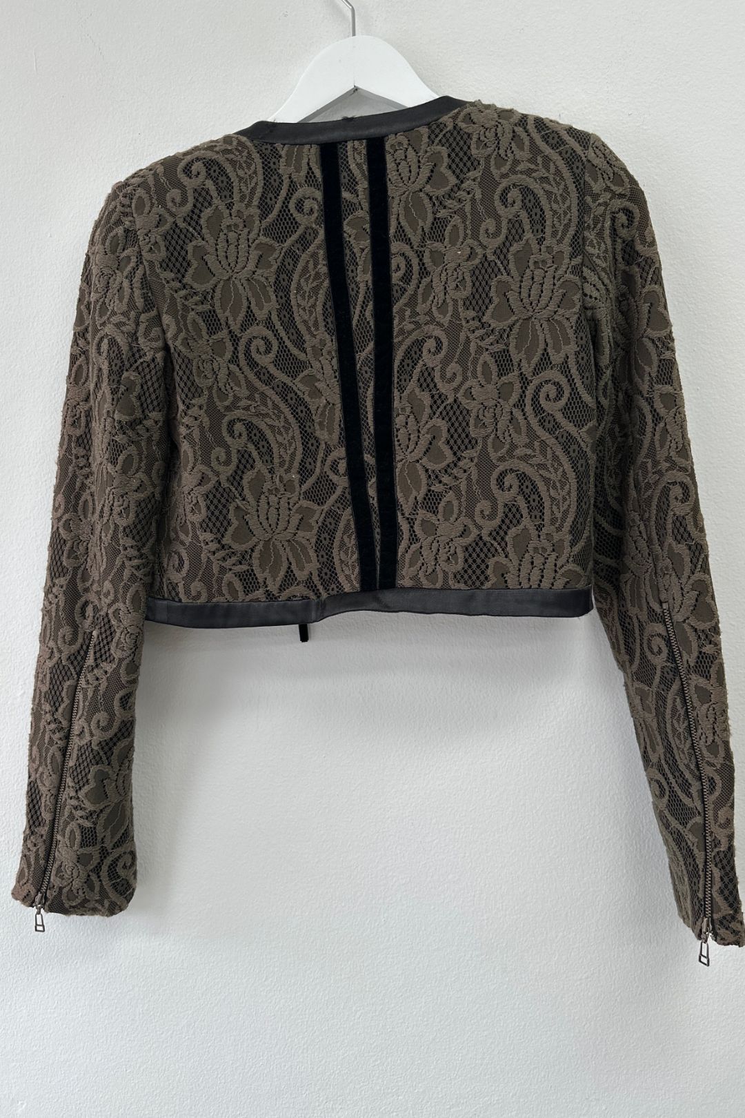 Cue - Khaki Lace Bolero Jacket