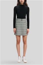 Cue Mini Houndstooth Skirt