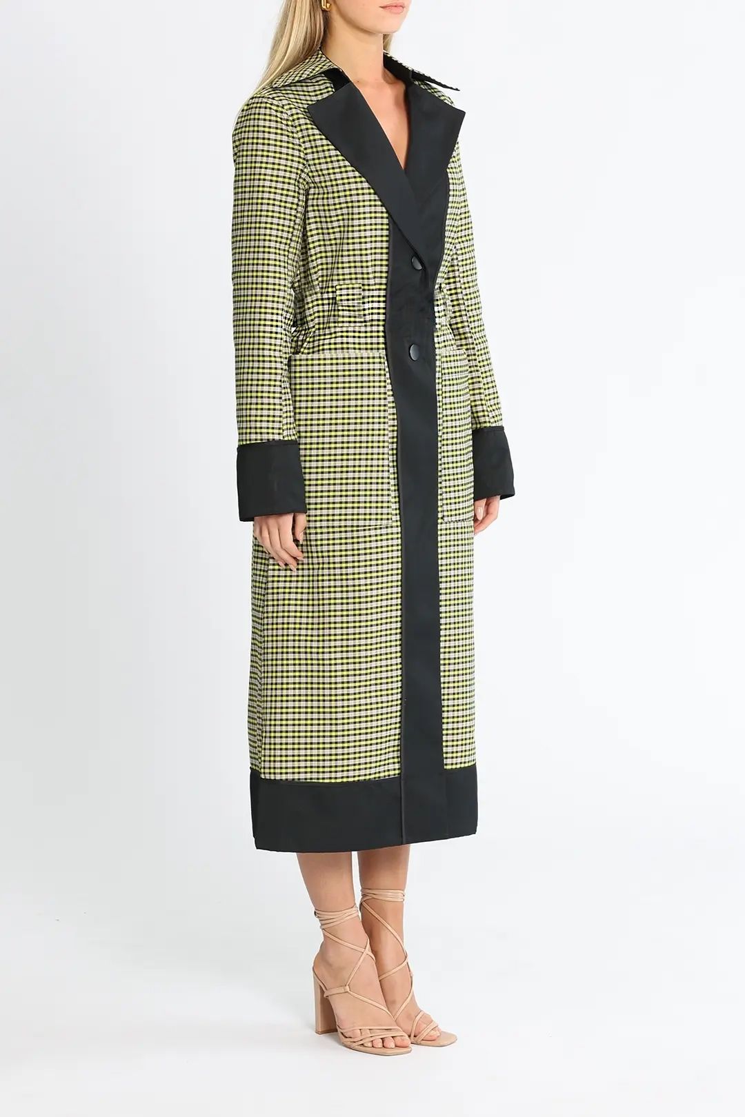 Cue plaid wool hotsell relaxed coat