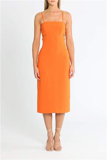 Hire Tangelo Midi Dress Cue GlamCorner