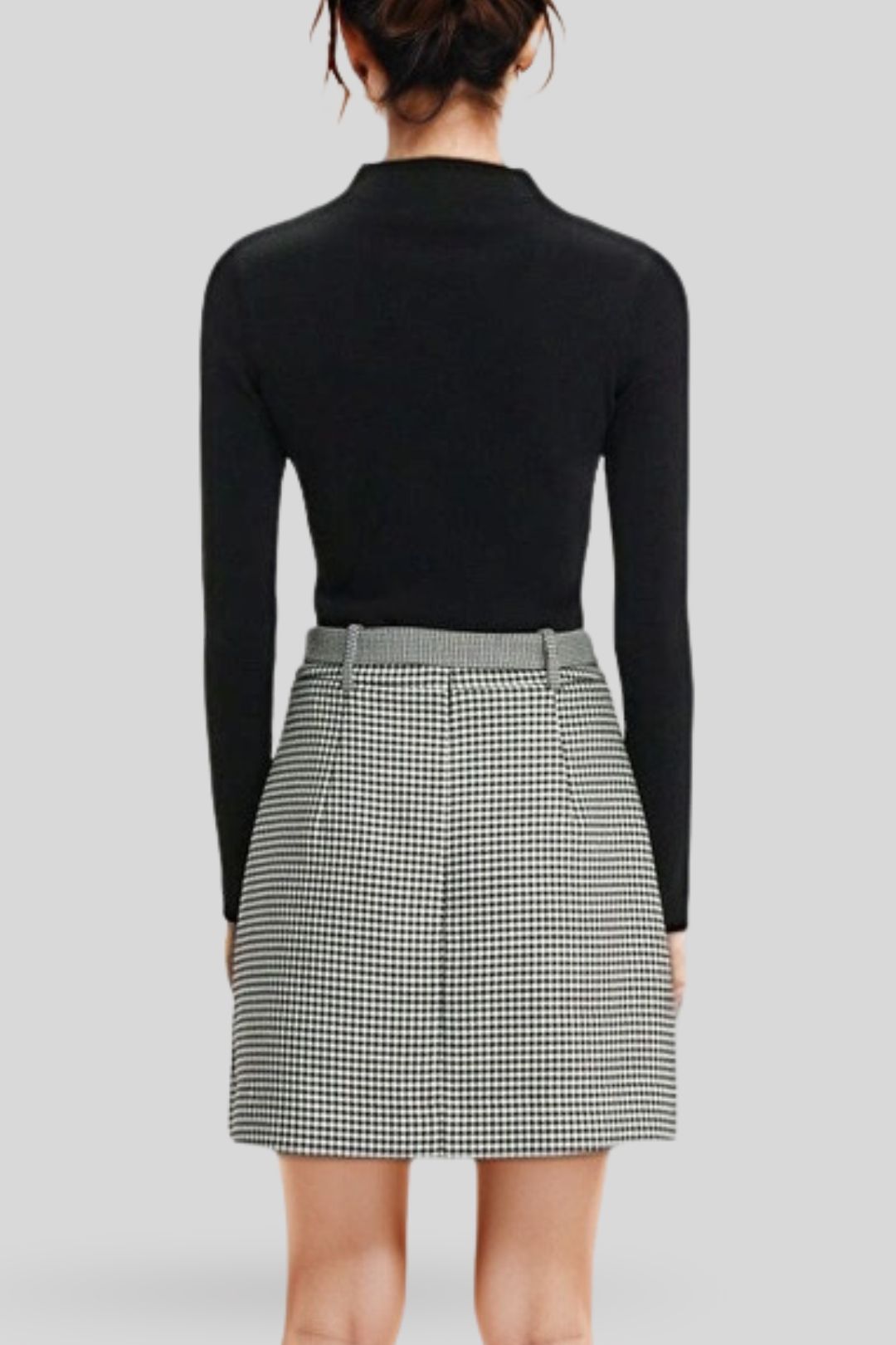 Cue Mini Houndstooth Skirt Back