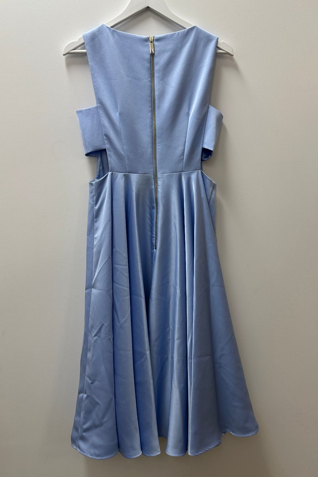 Ted Baker Cut Out Full Skirt Powder Blue Midi Dress