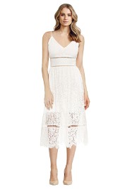 Cynthia Rowley  Lace Midi Dress - White - Front