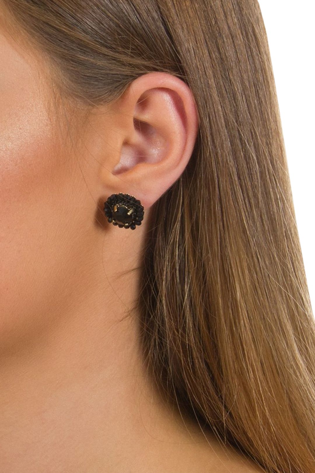 Adorne - Crystal Edge Jewel Centre Stud Earring