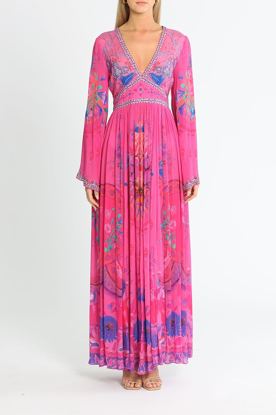Polka Pink Christmas Adult Maxi Celine Dress main image 1