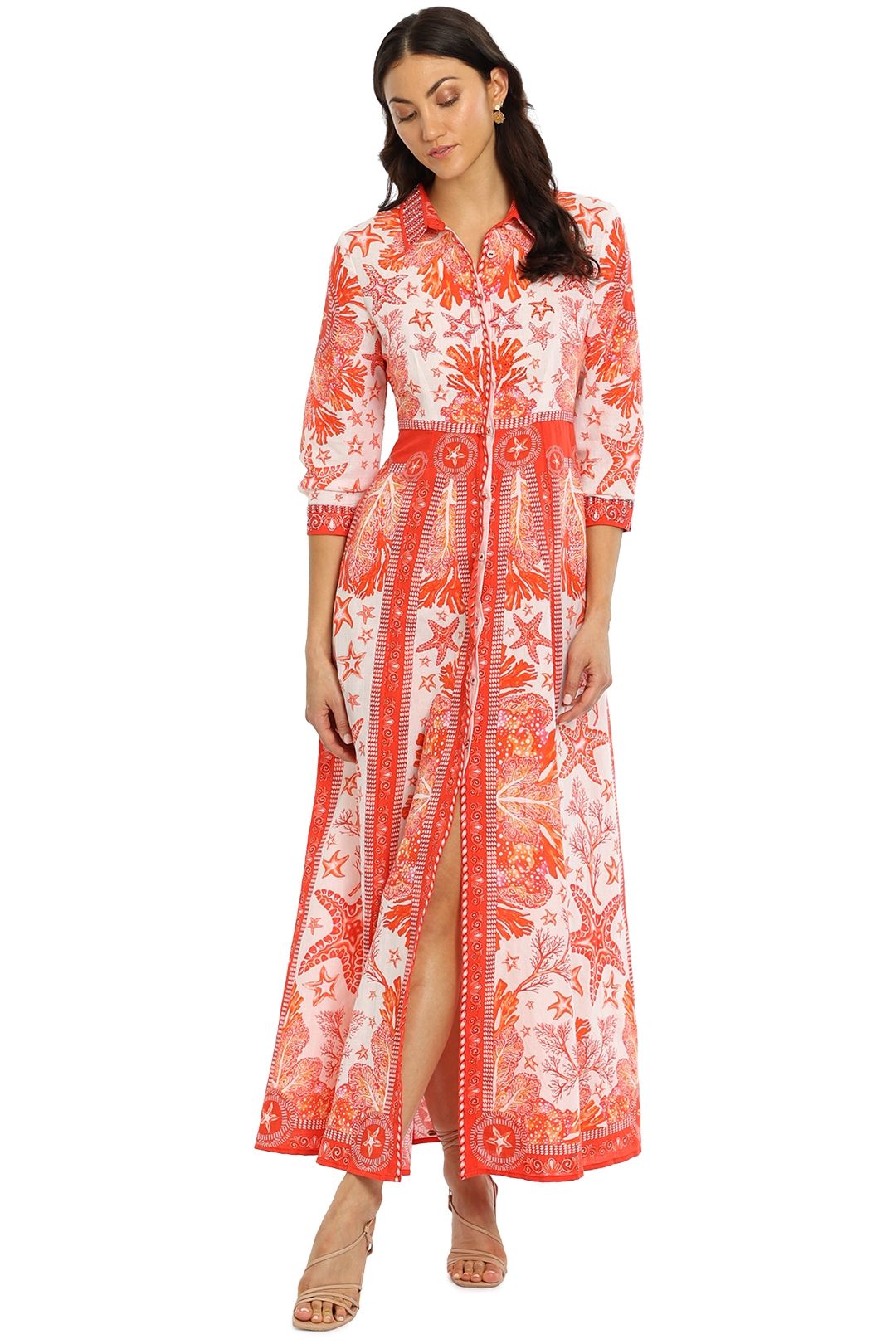 chinese dress ladies RED CHRISTMAS LINEN DRESS