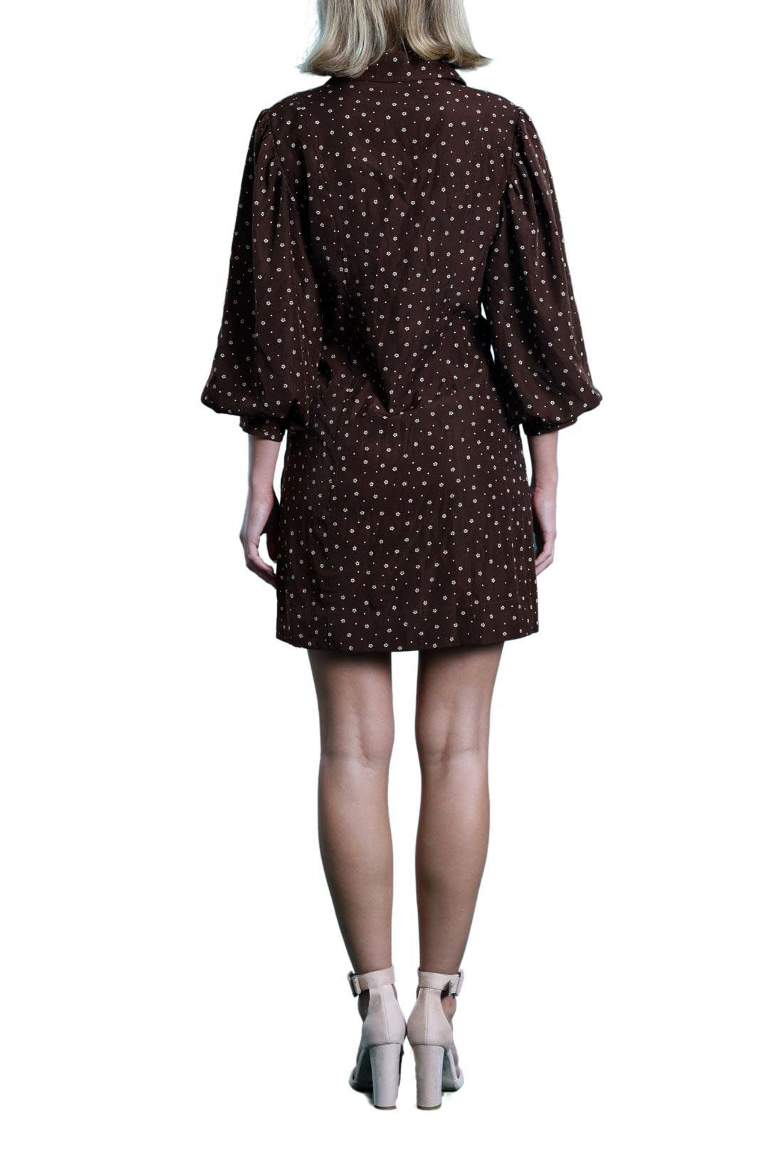 Daisy Says Brown Shirt Dress With Floral Print Mini