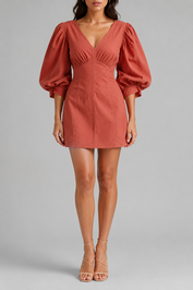 Daisy Says Lucy Dress Sunset Cotton Linen