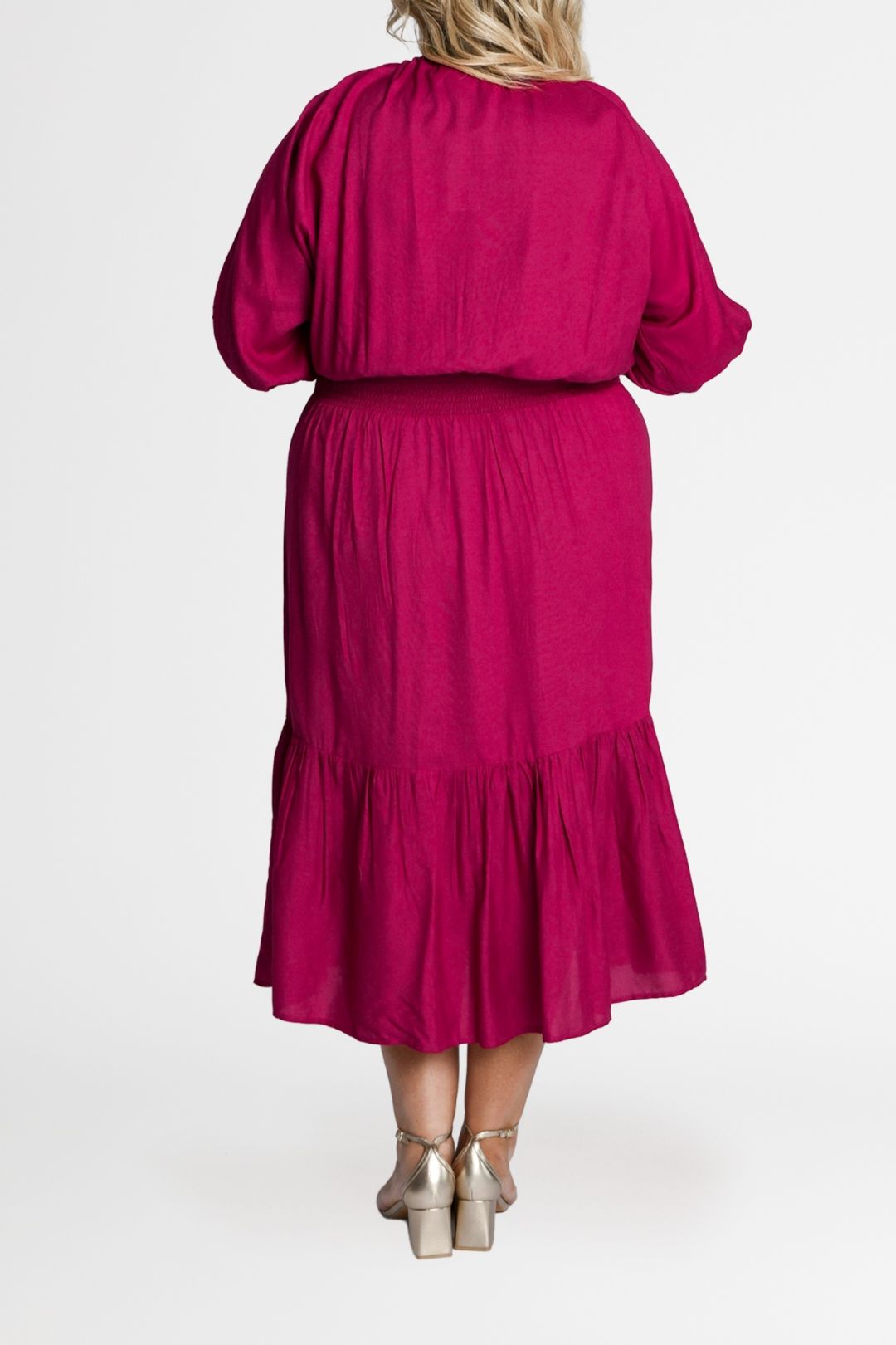 Dani Marie Diana Prairie Midi Dress 3/4 Sleeves
