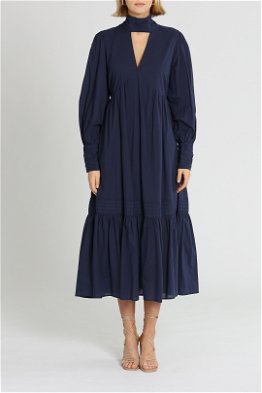 blue knit mini dress River Knit Mini Dress Vintage Blue – All About Eve Clothing