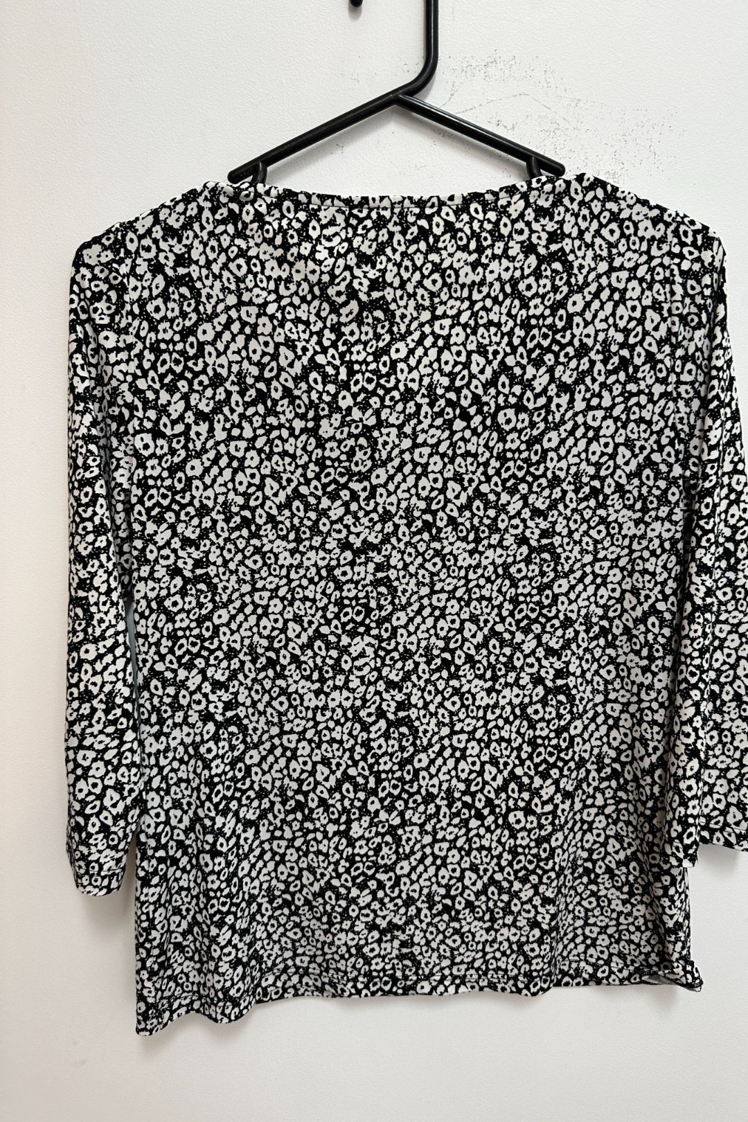 David Lawrence - Black And White Print Jersey Top