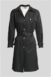 Black Single Breasted Trenchcoat
