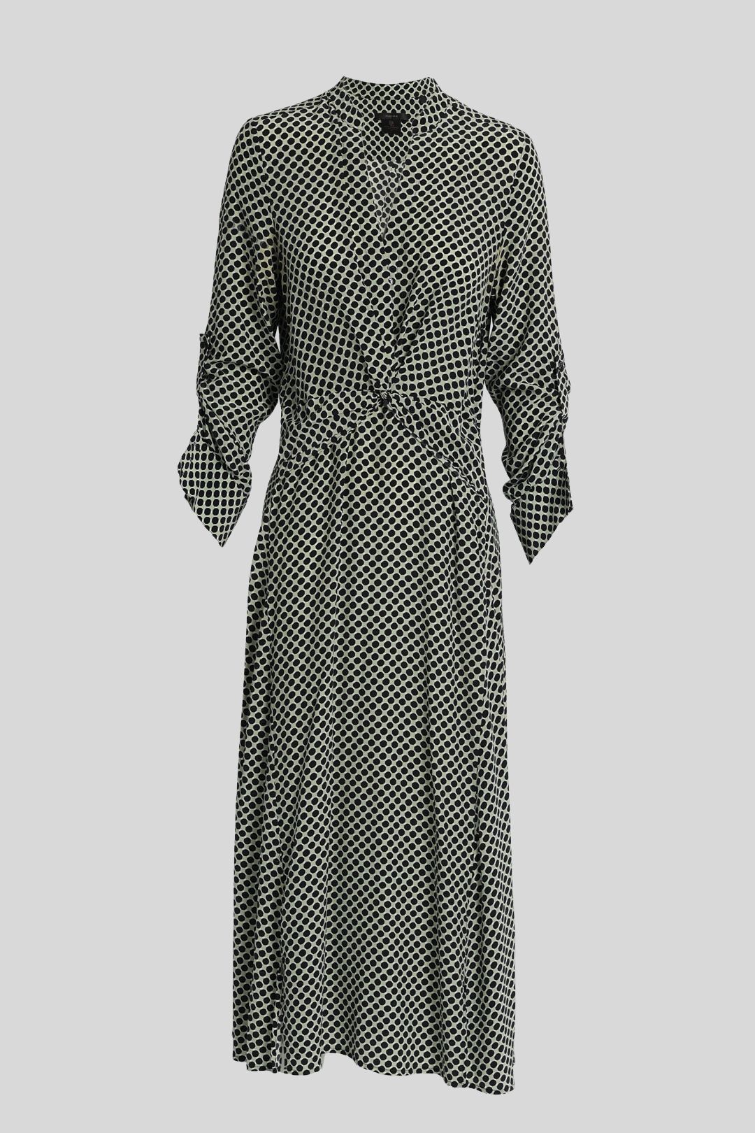 David Lawrence Green Polka Dot Midi Dress
