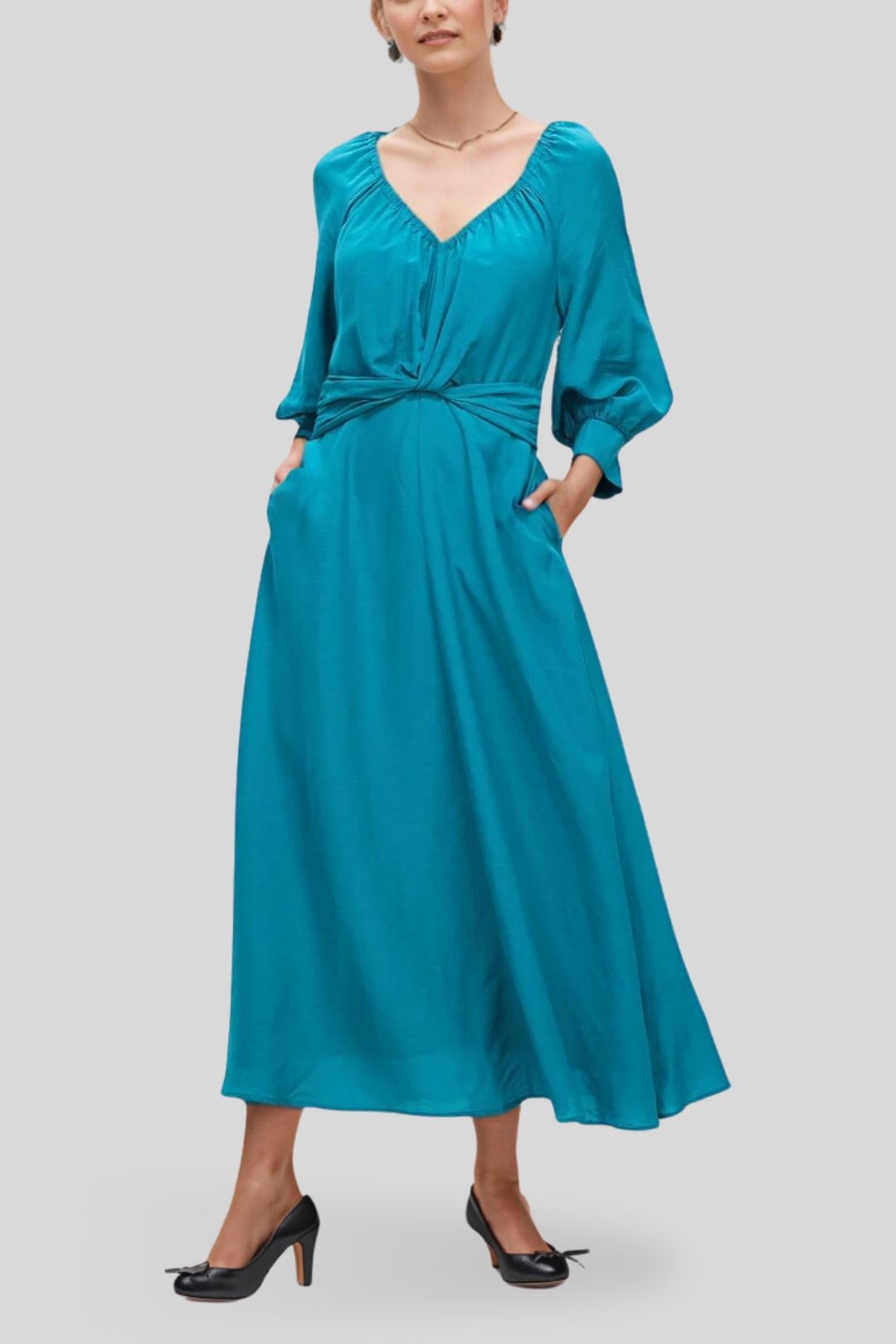 David Lawrence Aluna Linen Blend Dress