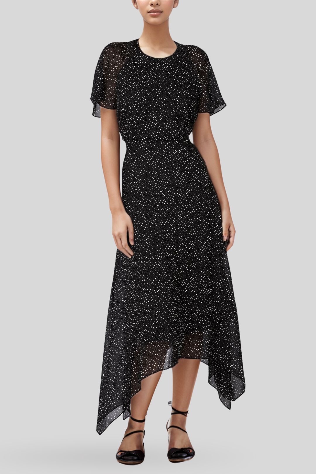 David Lawrence Martina Spot Midi Dress