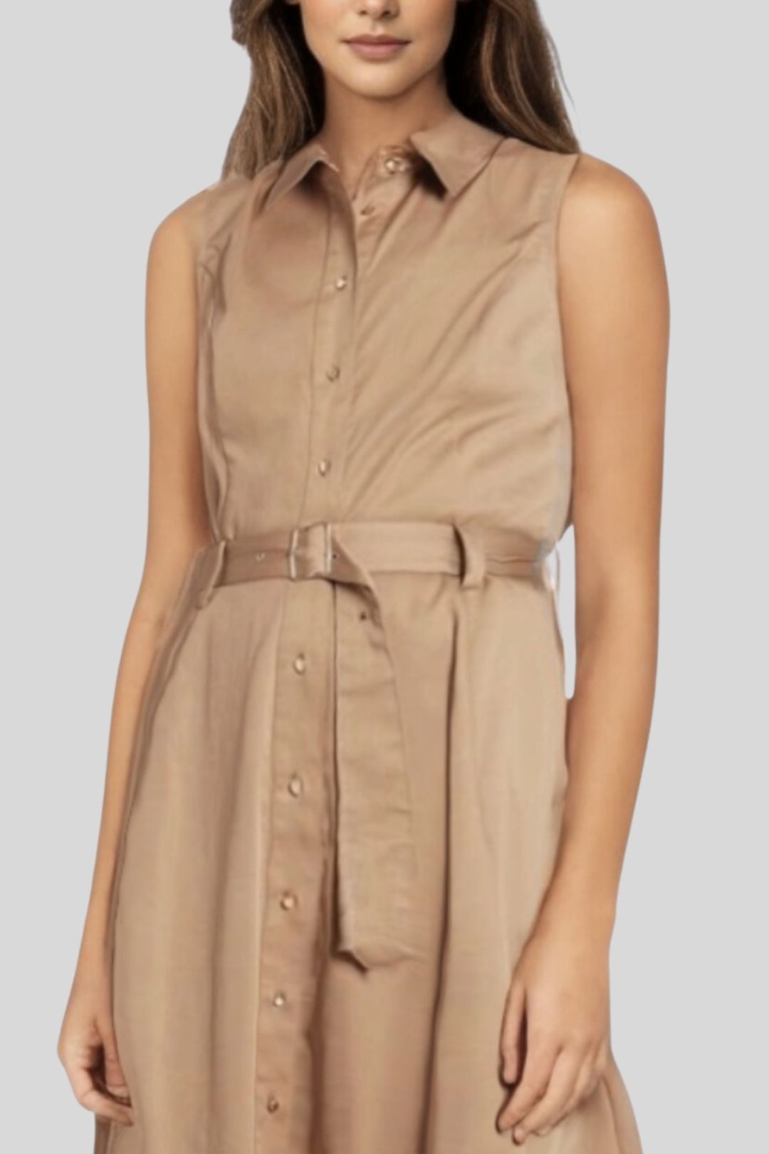 David Lawrence Miranda Shirt Dress Beige
