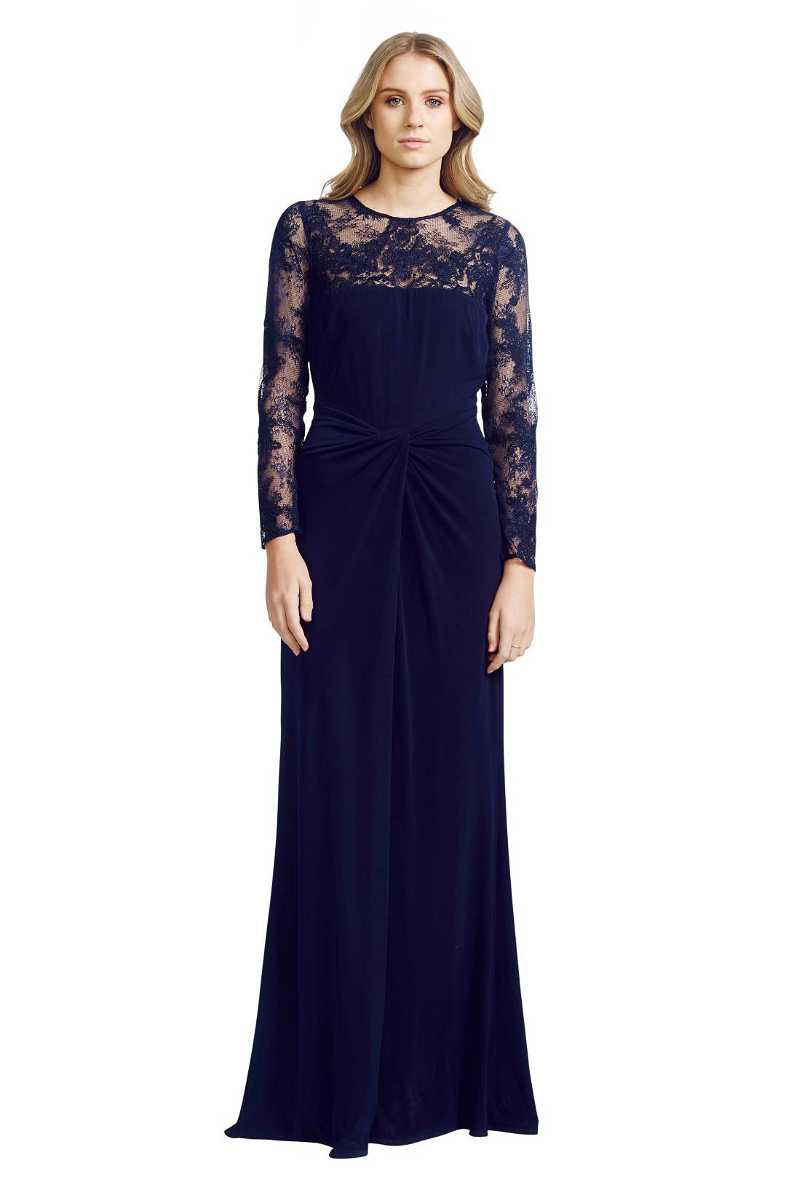 green emerald velvet dress David Meister