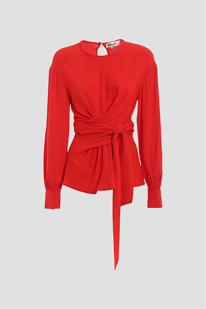 Diane von furstenberg wrap blouse deals